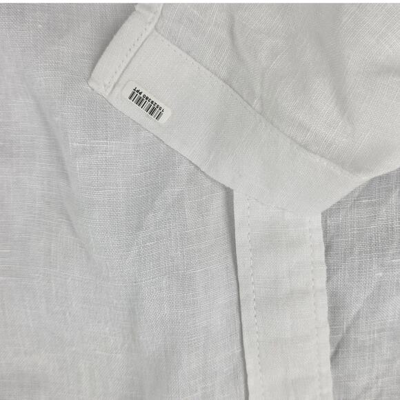 J.CREW MENS BAIRD MCNUTT IRISH LINEN OVERSIZED SHIRT SIZE MP WHITE LONG SLEEVE - Picture 11 of 13